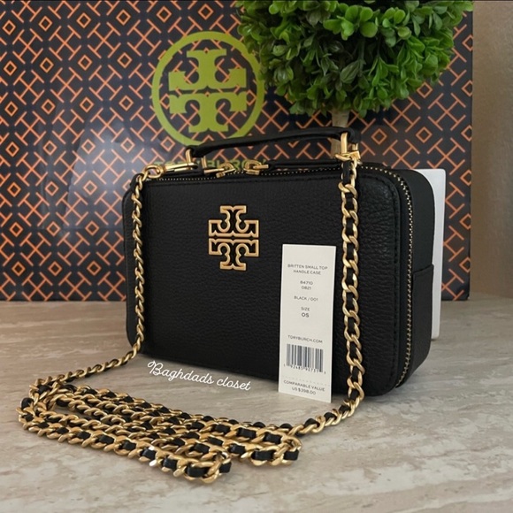 New , tory burch britten small top handle case crossbody - Picture 1 of 15